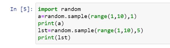 random.sample function 1