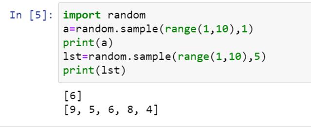random.sample function 2