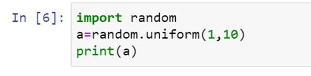 random.uniform function 1
