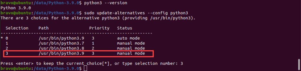 update assignment python